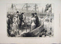 Original Old Antique Print 1881 Princess Wales Alexandra Dock Liverpool 19th