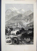 Original Old Antique Print 1871 Opening Mont Cenis Tunnel Susa Hannibals Pass?
