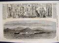 Original Old Antique Print 1868 Parable Ten Virgins Wall Paintings Loa Ashore
