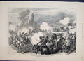 Original Old Antique Print 1877 Turkish Artillery Battle Kaceljevo Horse 19th