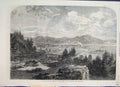 Original Old Vintage Print 1966 Timber Booms St John River New Brunswick 20th