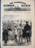 Original Old Antique Print 1874 Sir Garnet Wolseley St Micheals George Medal