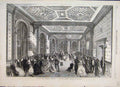 Original Old Antique Print 1868 Mr Mrs Disraelis Assembly New Foreign Office