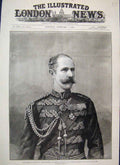Original Old Antique Print 1885 Portrait Herbert Stewart Khartoum Victorian
