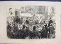 Original Old Antique Print 1876 Bravo Inquest Court Mrs Cox Mr Lewis Sketch