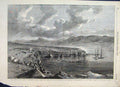 Original Old Antique Print 1878 War Kaffirland Camp Buffs Transvaal Victorian