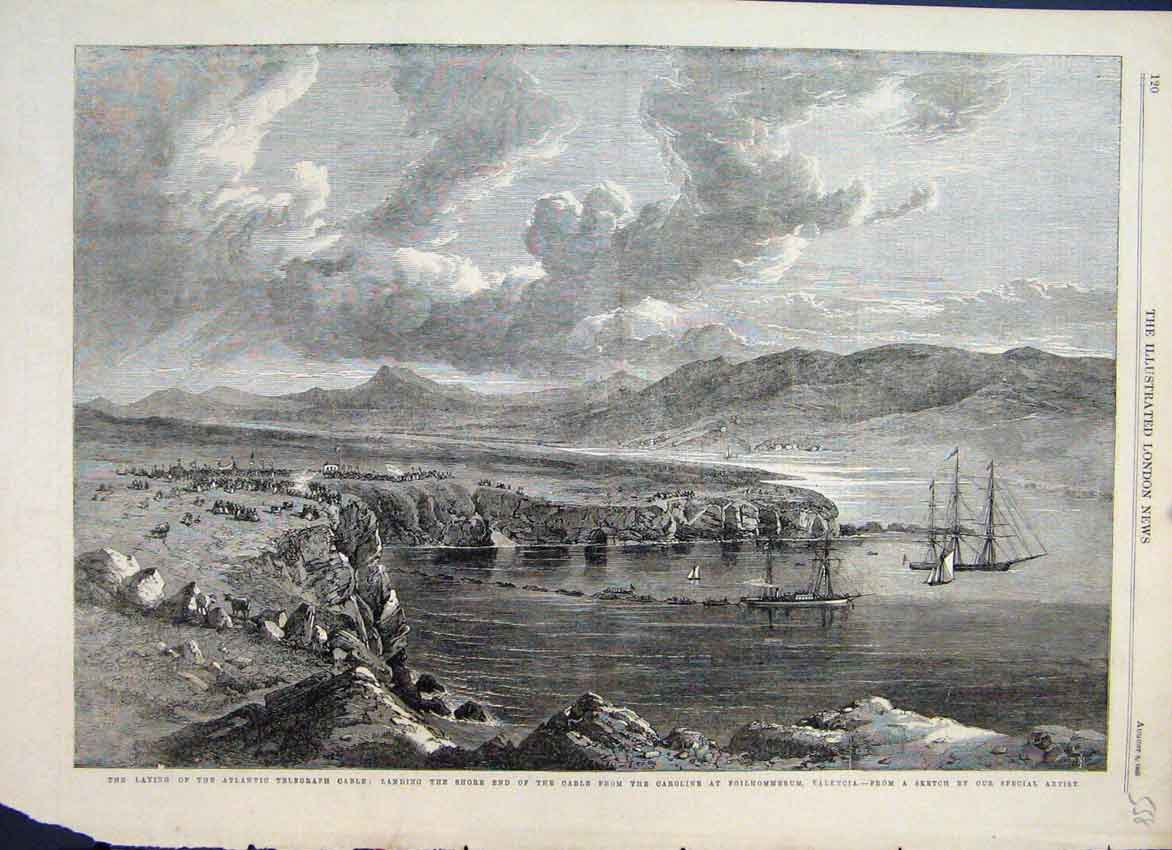 Original Old Antique Print 1878 War Kaffirland Camp Buffs Transvaal Victorian