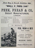 Original Old Antique Print 1895 Peek Freen Biscuit Advert Picnic 19th