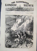 Original Old Antique Print 1876 War Servian Army Belgrade Horses 19th