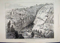 Original Old Antique Print 1885 Khartoum Expedition Gakdul Wells Troops Sketch