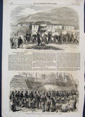 Old Antique Print 1856 Evacuation Crimea Cossacks Kadikol Horses Sketch 19th