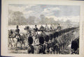 Original Old Antique Print 1878 Duke Nicholas Sultan Ahmed Pasha Raouf Sketch