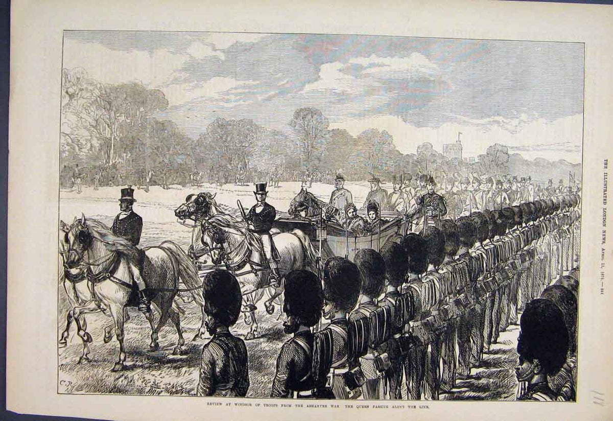 Original Old Antique Print 1878 Duke Nicholas Sultan Ahmed Pasha Raouf Sketch