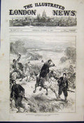 Old Antique Print 1876 War Servian Officer Regiment Greovatz Horse Sketch 19th