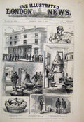 Original Old Antique Print 1861 Sham Fight Brighton Parade Dog Peir Victorian
