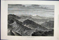 Original Old Antique Print 1879 Afghan War Safed Koh Mountain Range Sketch 19th