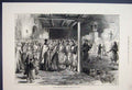 Original Old Antique Print 1878 Easter Ceremony Greek Chruch Troad Sketch 19th