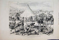 Old Antique Print 1882 Battle Tel-El-Kebir Field Hospital Injury Sketch 19th