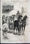 Original Old Antique Print 1856 London Season Theatre Drawing Room Victorian