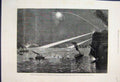 Original Old Antique Print 1879 Torpedo Portsmouth Attack Mines Naval Boats