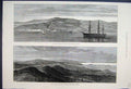 Original Old Antique Print 1878 Hms Ruby Boulair Gallipoli Saros Cruising 19th