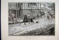 Original Old Antique Print 1888 Tilting Ring Horses Lambeth School Art Drawing