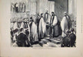 Original Old Antique Print 1884 Enthronement Bishop Southwell Nottinghamshire