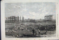 Original Old Antique Print 1866 Paris Exhibition Building Champ De Mars 19th