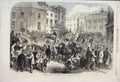 Original Old Antique Print 1866 Piccadilly Circus Derby Day Horses Cart 19th