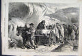 Original Old Antique Print 1870 Ireland Funeral Connemara Horse Families Sketch