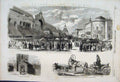 Original Old Antique Print 1856 Moscow Rag Market Telashca Istvostchik Drosky