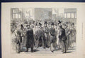 Original Old Antique Print 1872 French National Assembly Paris Versailles 19th