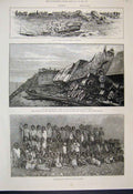 Old Antique Print 1888 Accident Emperor Russia Train Azov Railway Slaves 19th