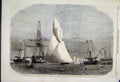 Original Old Antique Print 1864 Ocean Yacht Gravesend Harwich Volante Cutters