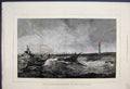 Original Old Antique Print 1877 Wreck Norwegian Barque Suez Yarmouth Sketch