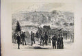 Original Old Antique Print 1882 Funeral Frederick Cavendish Edensor Churchyard