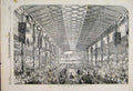 Original Old Antique Print 1856 Dublin Crimean Banquet Ragland Ireland 19th