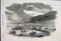 Original Old Antique Print 1856 Spring Horse Race Sebastopol Jump Victorian