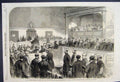 Old Antique Print 1863 Eral Graey Ripon Lord Steward Hull Court Townhall 19th