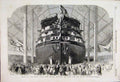 Original Old Antique Print 1854 Royal Albert Majesty Wine Master Shipwright
