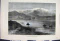 Original Old Antique Print 1879 Afghan War Scene Disaster Hussars Cattle Sketch