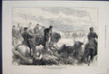 Original Old Antique Print 1876 Throwing Bulls Seville Prince Wales Sketch 19th