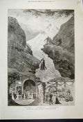 Original Old Antique Print 1899 Drama Hearts Trumps Drury Lane Theatre Scenes