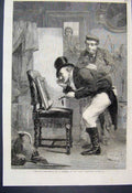 Original Old Antique Print 1863 Connoisseur Winter Exhibition Campbell 19th