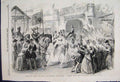 Original Old Antique Print 1859 Henry Fifth Princess Theatre Agincourt 19th