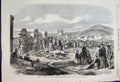 Original Old Antique Print 1866 Ivory Skins Sale Grahamstown Market Cape Colony