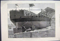 Original Old Antique Print 1876Inflexible Portsmouth Dockyard Stern View 19th