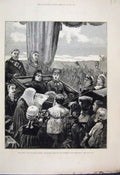 Original Old Antique Print 1882 Queen Epping Forest Address Corporation 19th