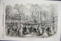 Original Old Antique Print 1856 Band Royal Horse Guards Kensington Garden 19th