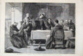Original Old Antique Print 1865 Refrectory Exhibition Water Colour Haymarket